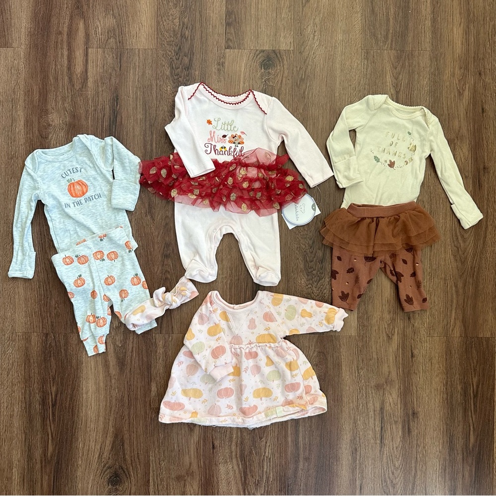 Fall / Thanksgiving Baby Clothes Bundle, Newborn